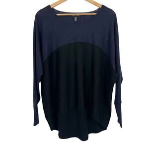 Eileen Fisher Women's M Merino‎ Wool Minimalist Quiet Luxury Colorblock Sweater